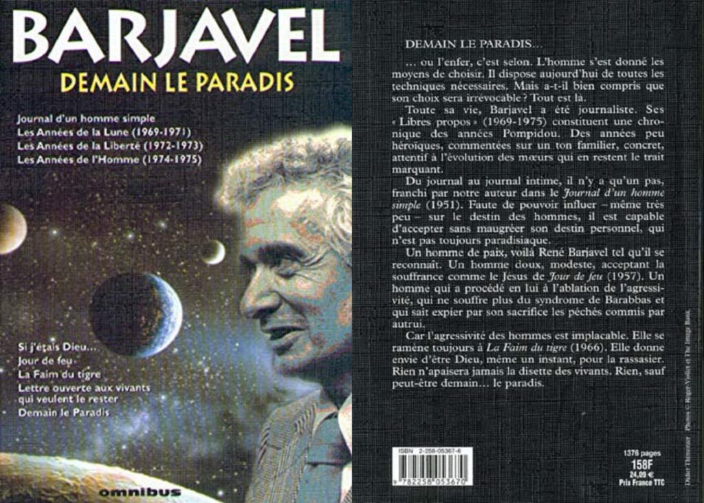 Fiction de René Barjavel : " La Faim Du Tigre "