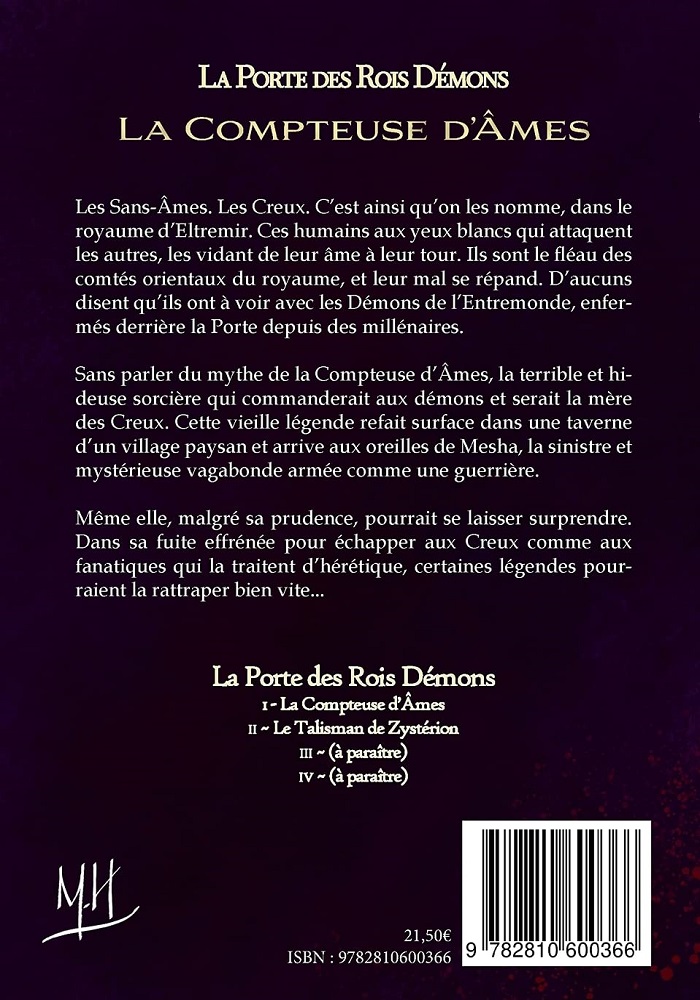 Fantaisie de Mariann Helens : " La Porte Des Démons - Tome 1 - La Compteuse D'Âmes "