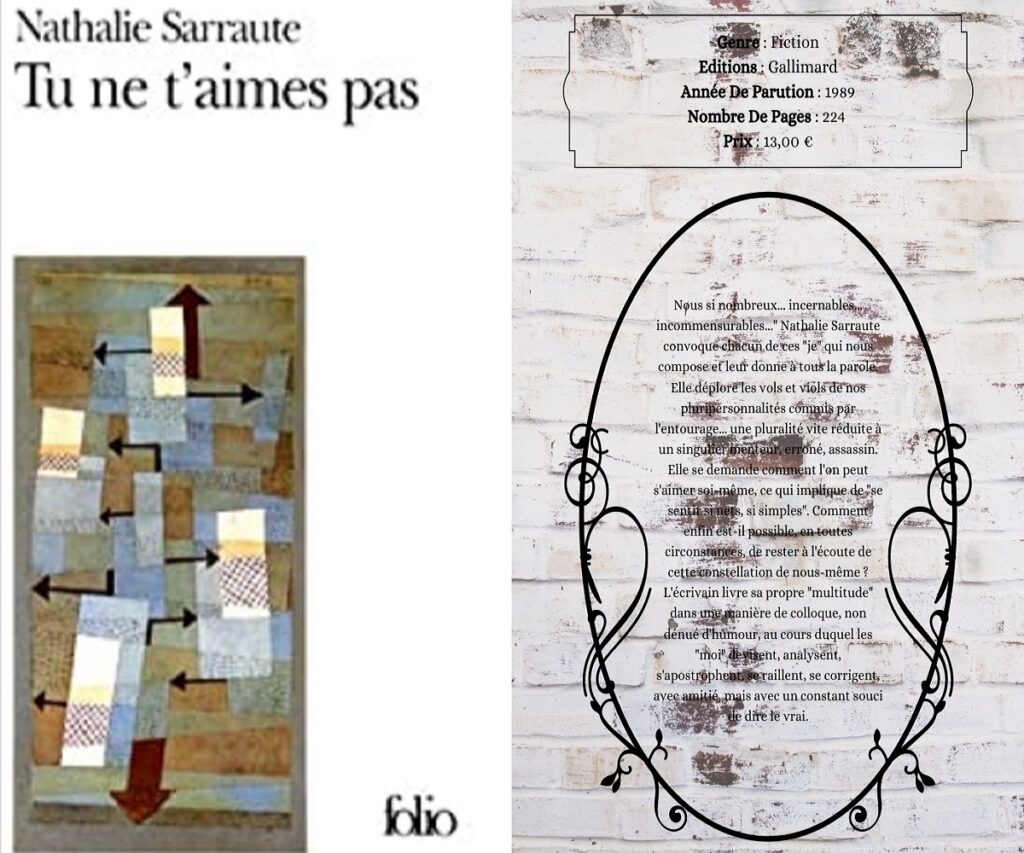Autobiographie de Nathalie Sarraute : " Enfance "